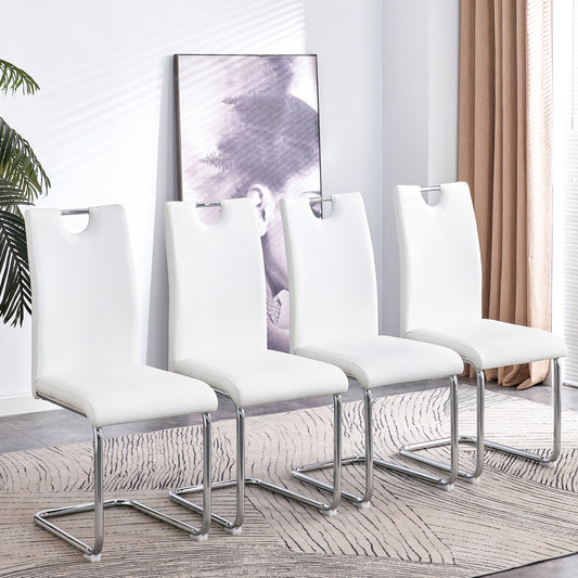 Huntington PU Dining Chairs (Set of 4) - White