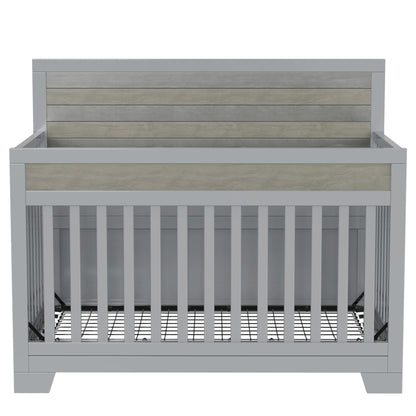 Solid Baby Crib Pine Non-Toxic  - Grey