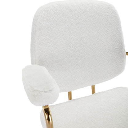 Glamour Glide Vanity Chair - White