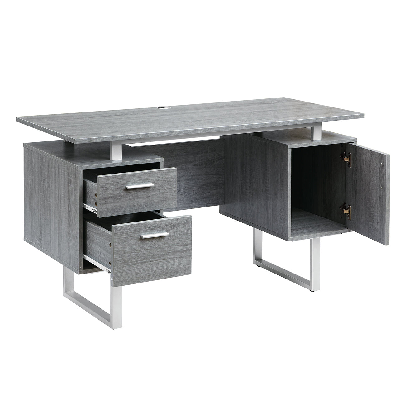 Tech Max Office Essentials Desk - Grey