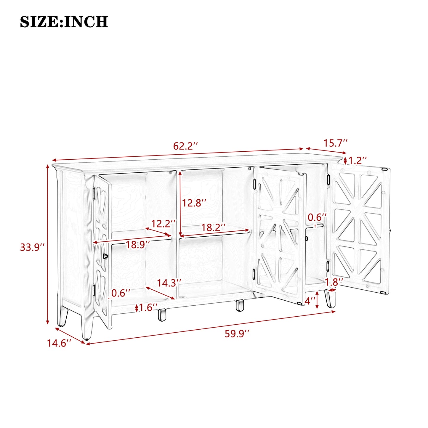 Living Console Accent Cabinet