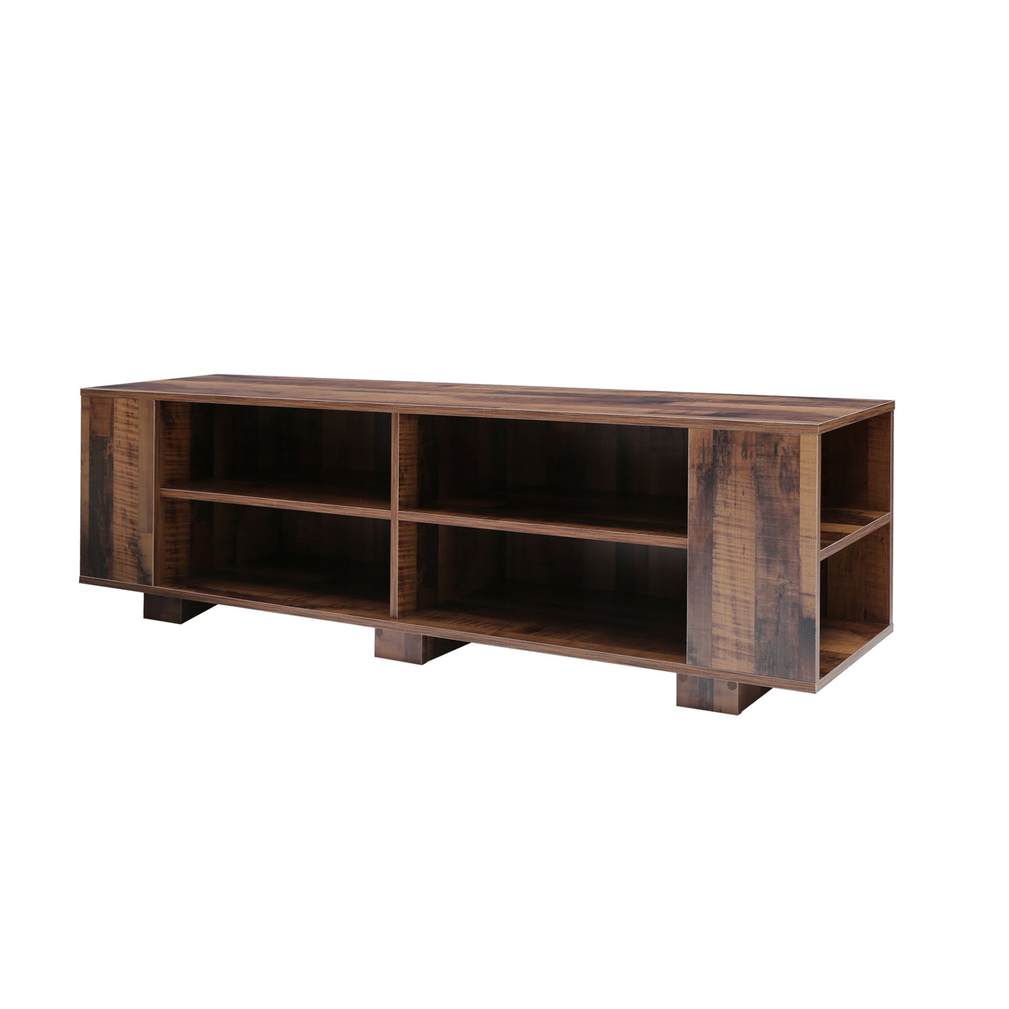 Elevate TV Console: Modern Entertainment Center with Open Shelves