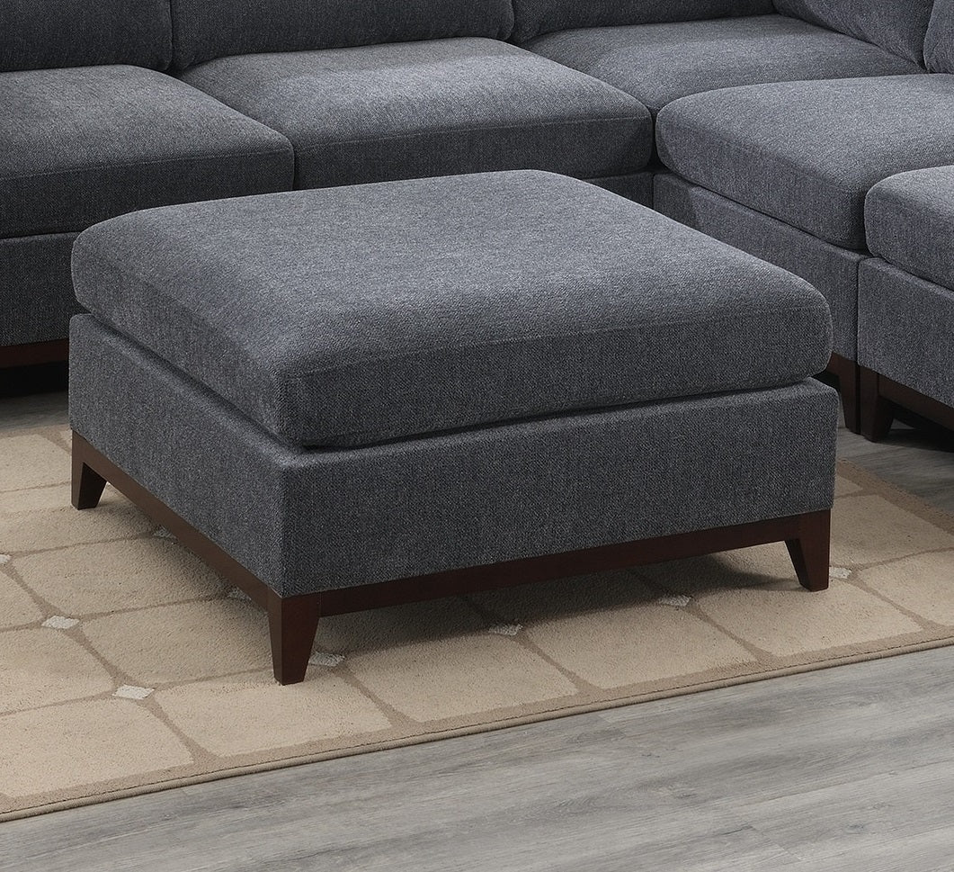 Chenille Comfort Ottoman