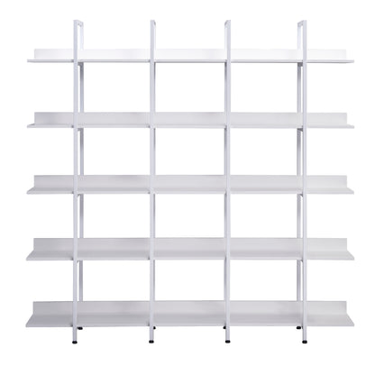 Vintage Metal Frame Bookshelf - White