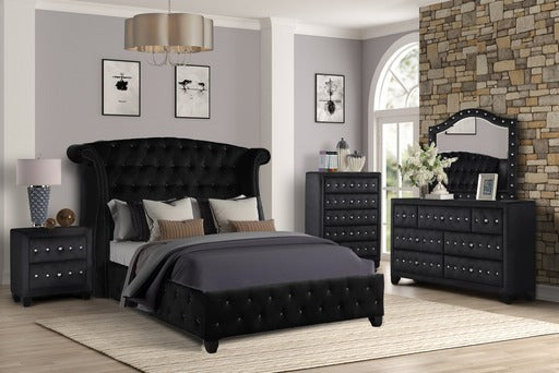 Sophia Queen Bed - Black