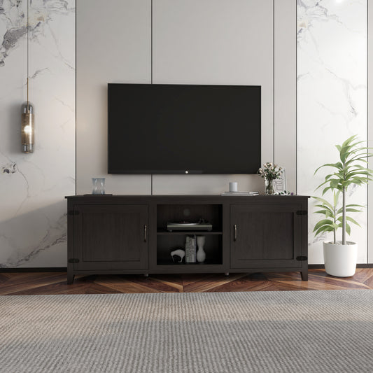 Riv Tradition TV Stand Storage Media Console - Black