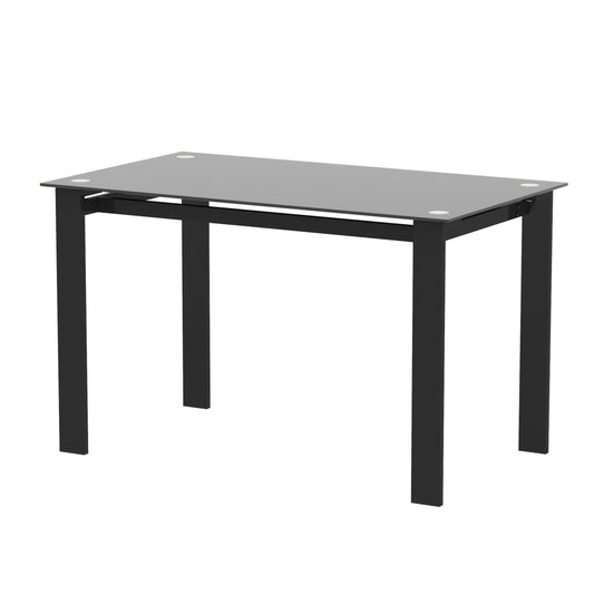 Elegant Black Glass Dining Table