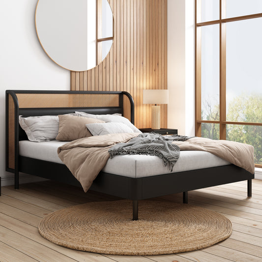 Elegance Rest Rattanwood Queen Bed