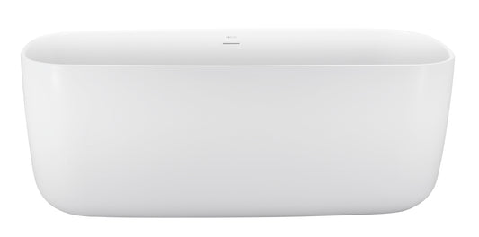 Sato 59" Acrylic Freestanding Soaking Bathtub  - White
