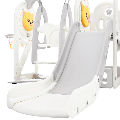 Playful Toddler Slide and Swing Set 5 in 1 - Grey