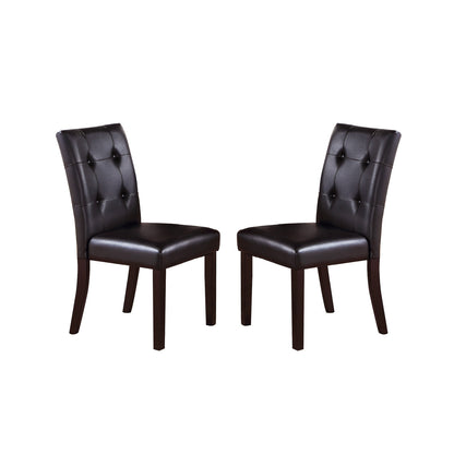 Brady Upholstered Dining Chairs  (Set of 2) - Dark Brown