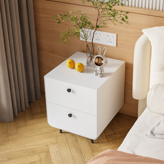 Jif Modern Nightstand With 2 Drawers - White