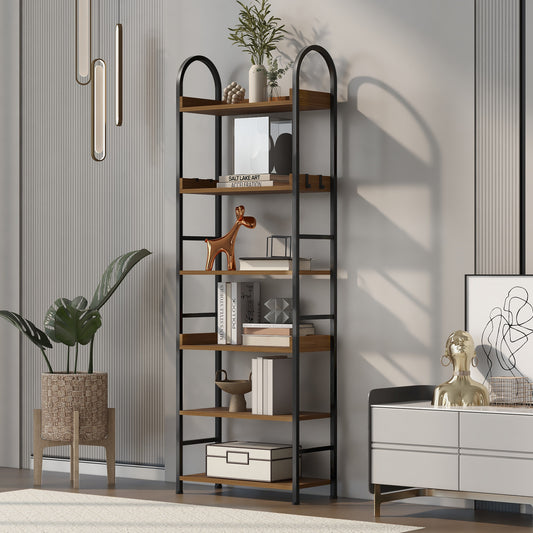 Tall Tower Bookcase - Brown