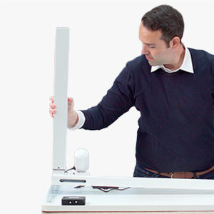 Smart Lift Electronic Standing Desk 48 x 24 Inches - White