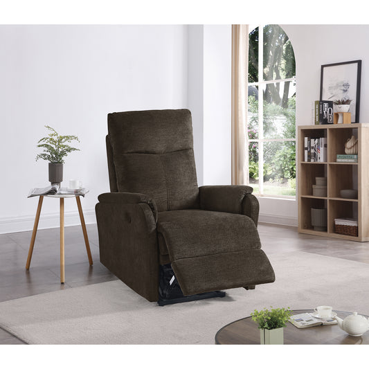 Brooks Power Recliner Chair with USB Charge port - Dark Brown