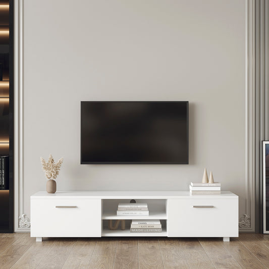 Jared TV Stand Media Console Entertainment Center - White