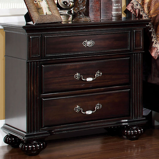 Regal Solid wood Traditional Nightstand - Walnut