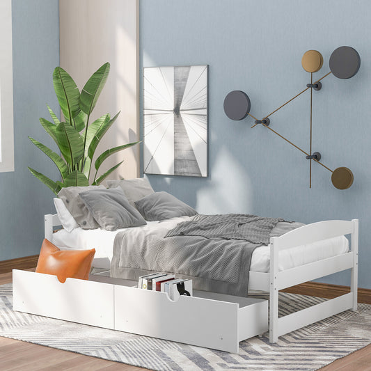 Array Twin Size Daybed with 2 Drawers - White