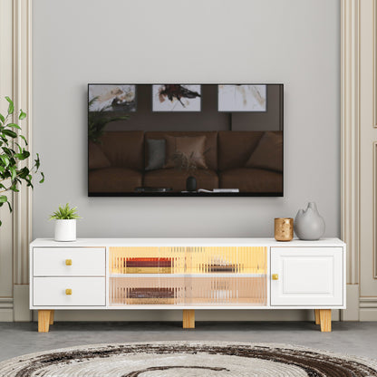 Buckingham II TV stand Entertainment Center - White