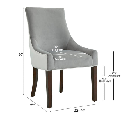 Elegant Smoke Upholstered Dining Chair