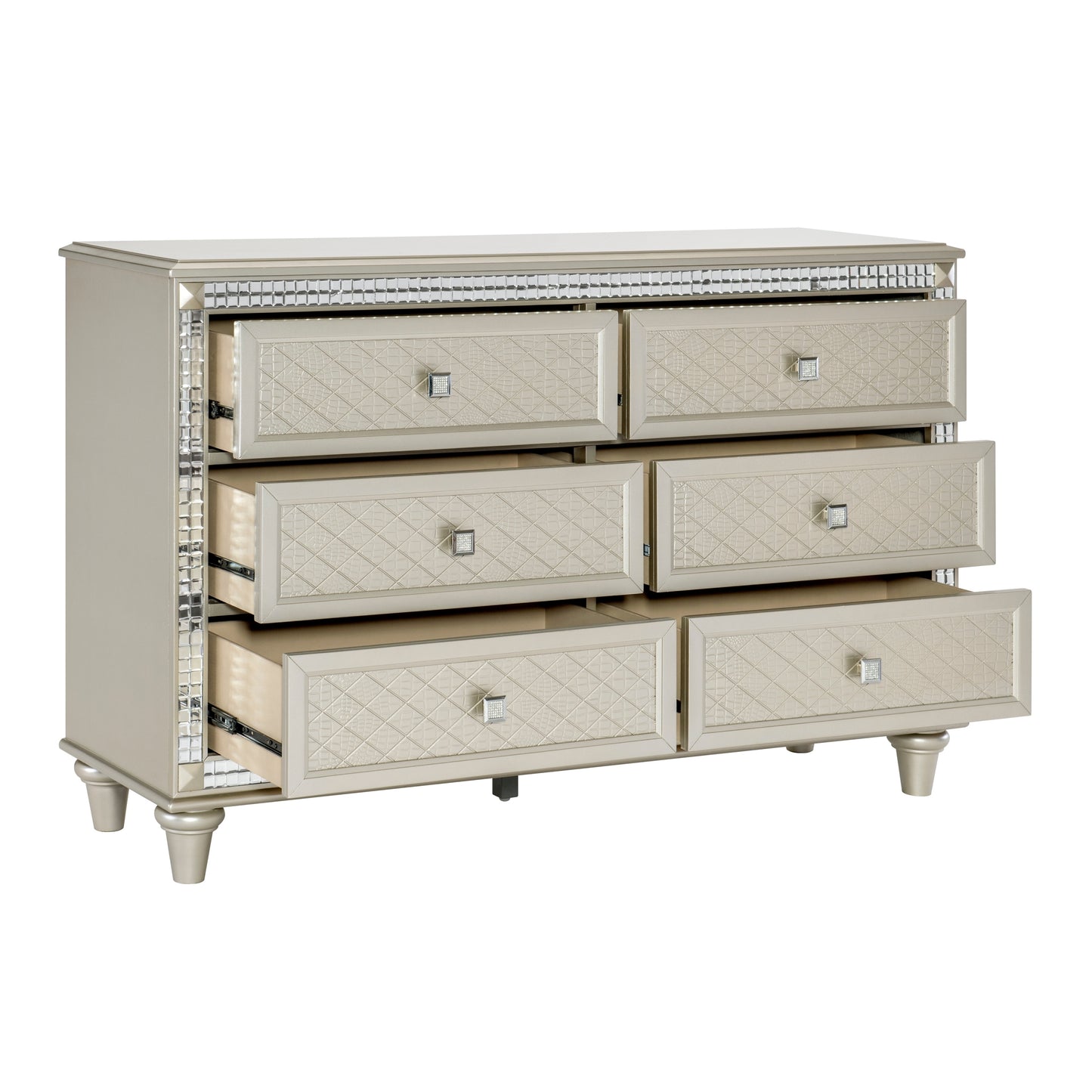 Diamond Elegance 6-Drawer  Dresser