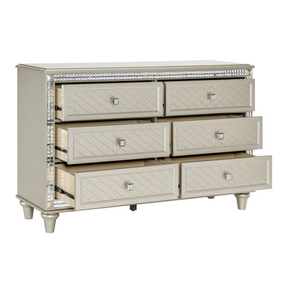 Diamond Elegance 6-Drawer  Dresser