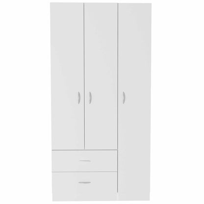 Watson 2-Drawer 3-Door Armoire - White