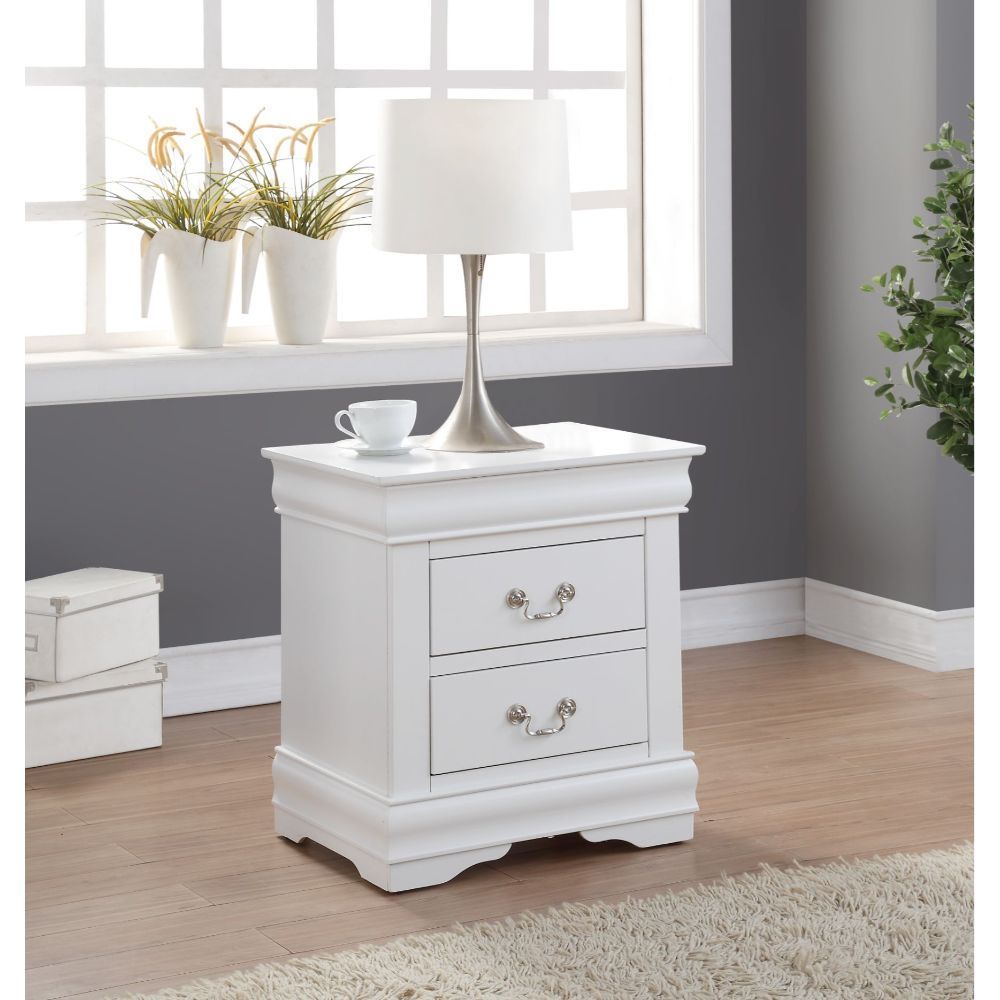 Louis Philippe Nightstand - White