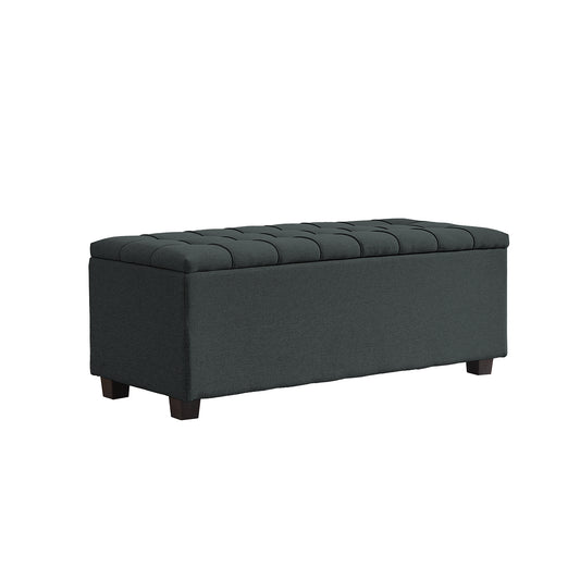 Hugo Storage Bench with Padded Seat - Black