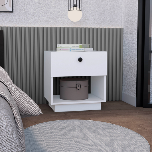 Paris 1 Drawer Nightstand - White