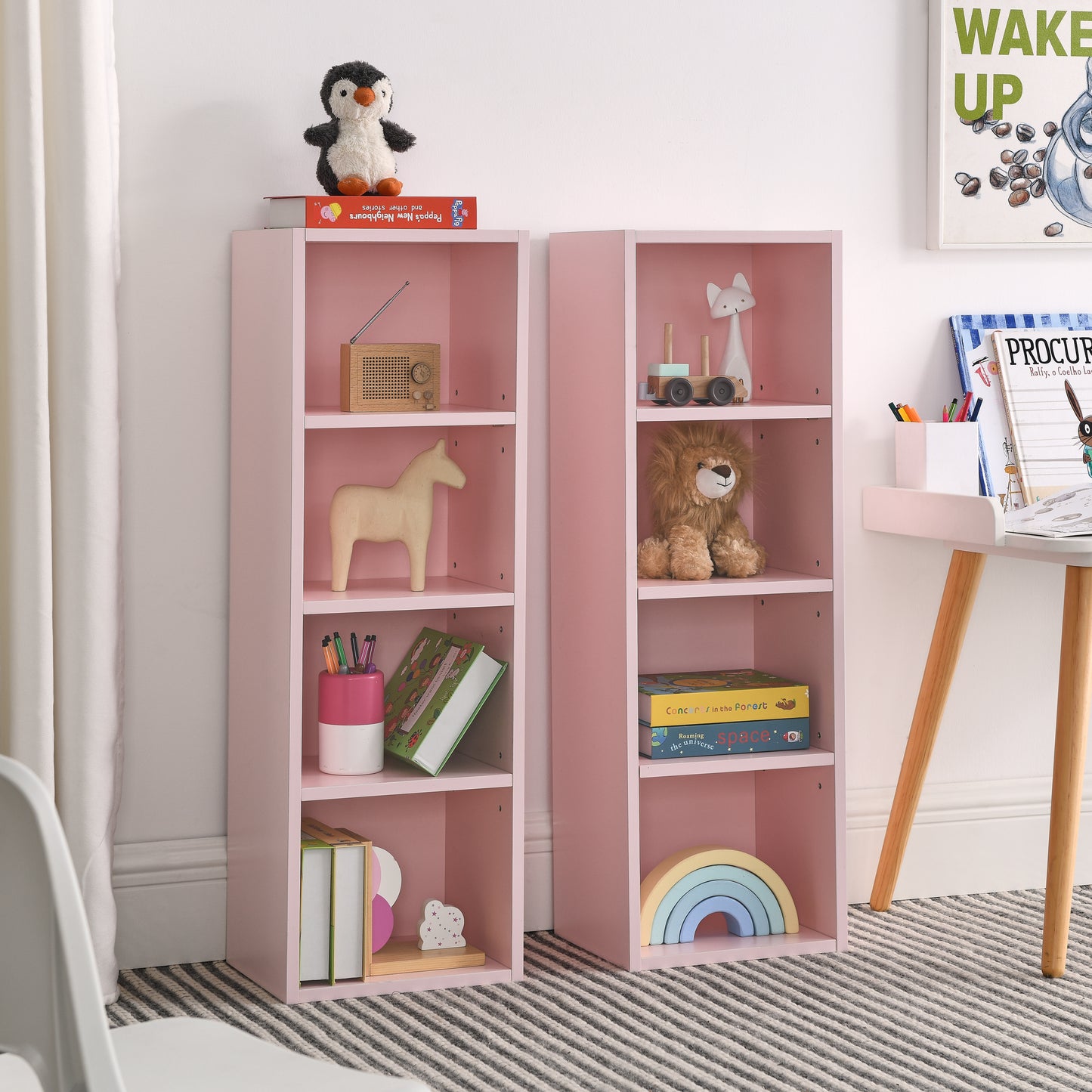 Slim Storage Cabinet - Pink