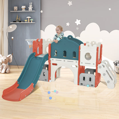 Playful Kingdom Kids Slide Playset - Red