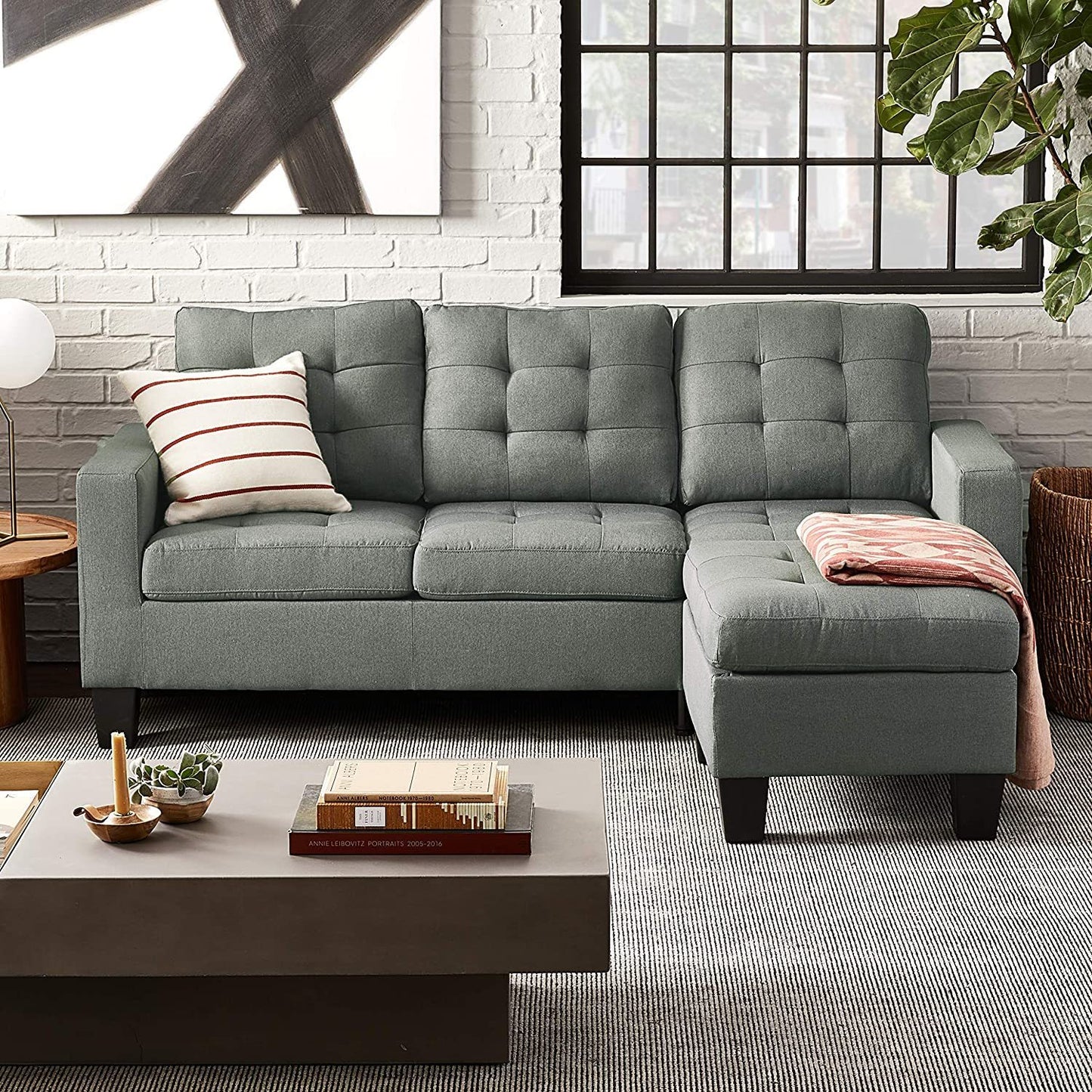 Aiden Sectional Sofa (Chaise) - Gray