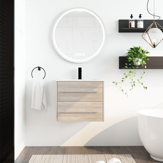 24 Inch Elegant Wall Mounted Bathroom Vanity