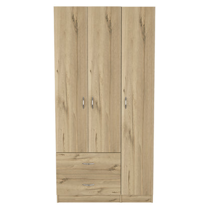 Watson 2-Drawer 3-Door Armoire - Light Oat