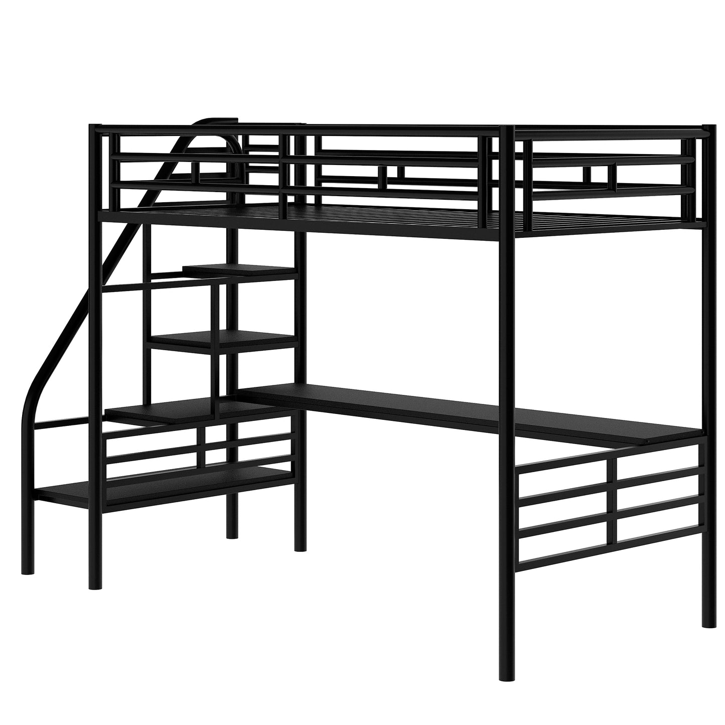 ElevateDesk Twin Metal Loft Bed Frame