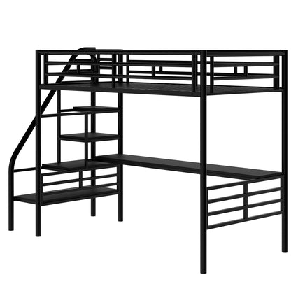 ElevateDesk Twin Metal Loft Bed Frame