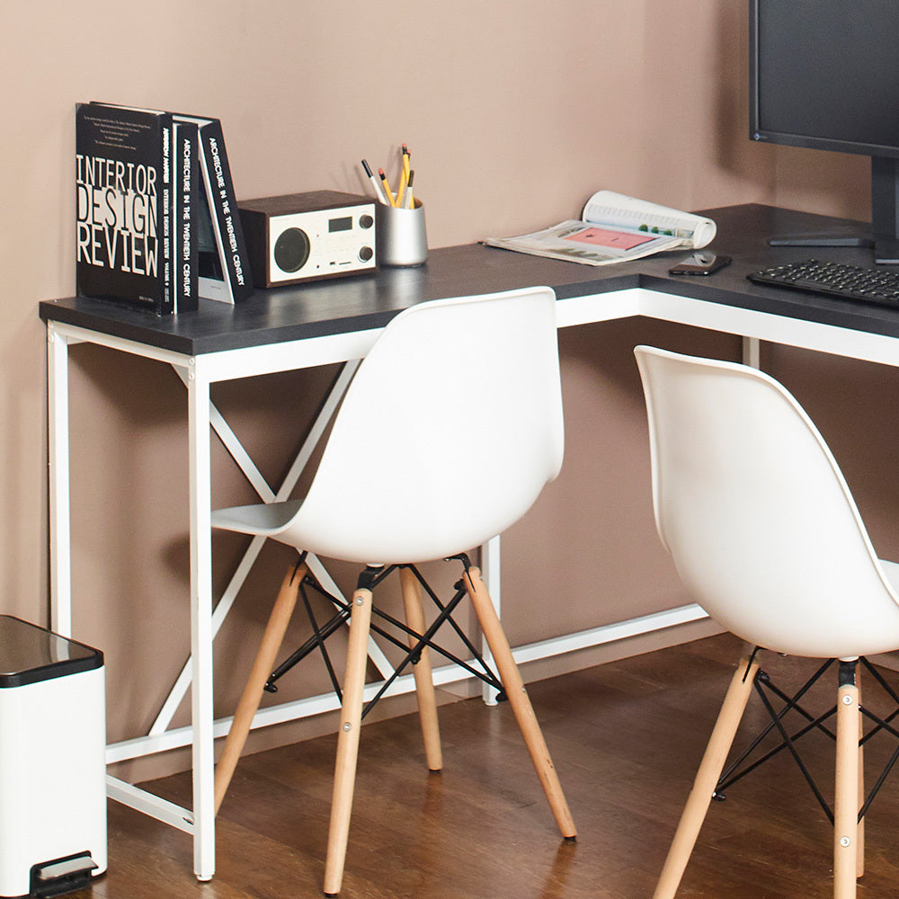 Olympus Wood and Metal Corner Desk