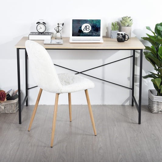 Eco Write Oak & Black Metal Frame Desk