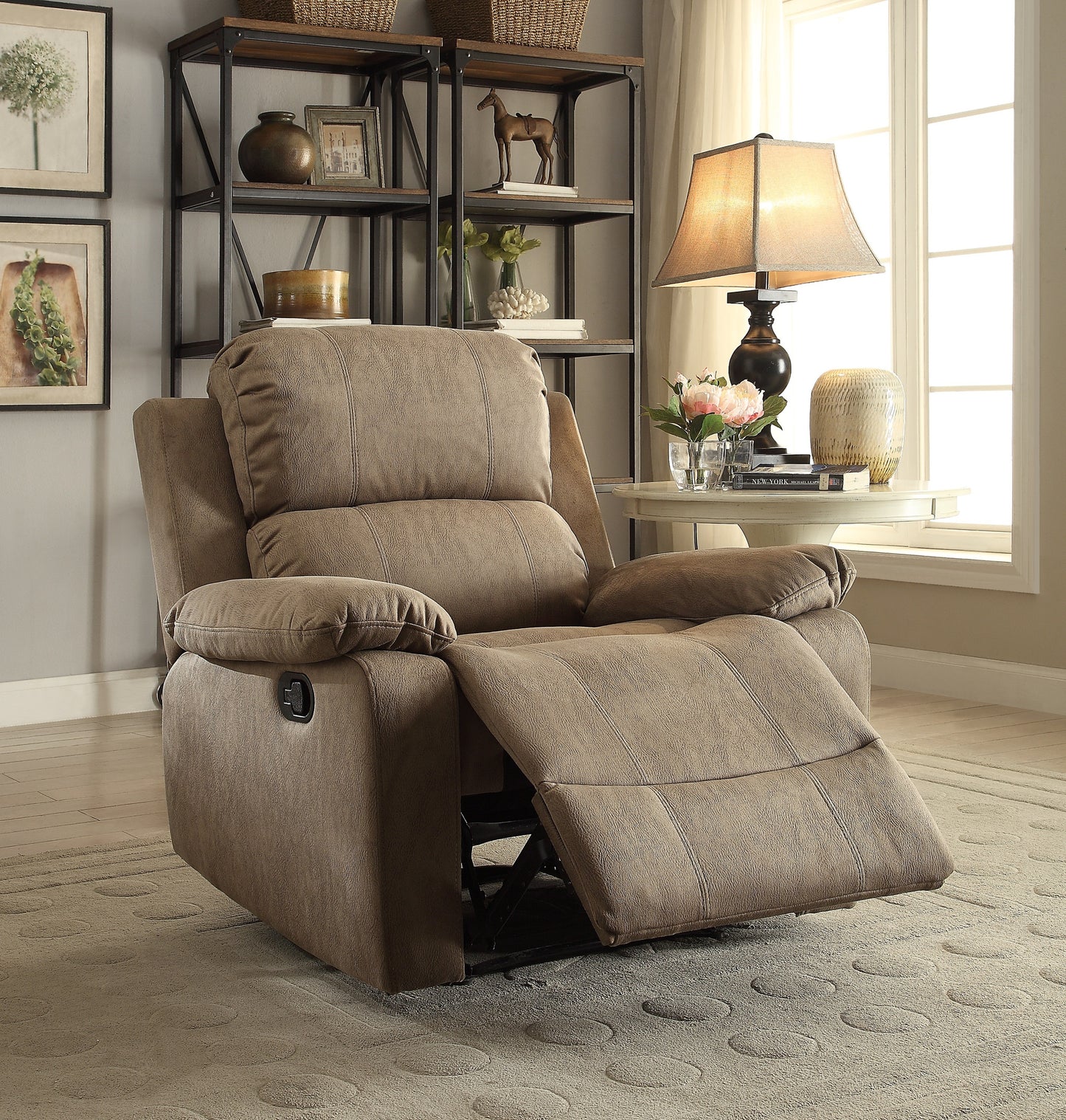 Bina Microfiber Recliner - Taupe