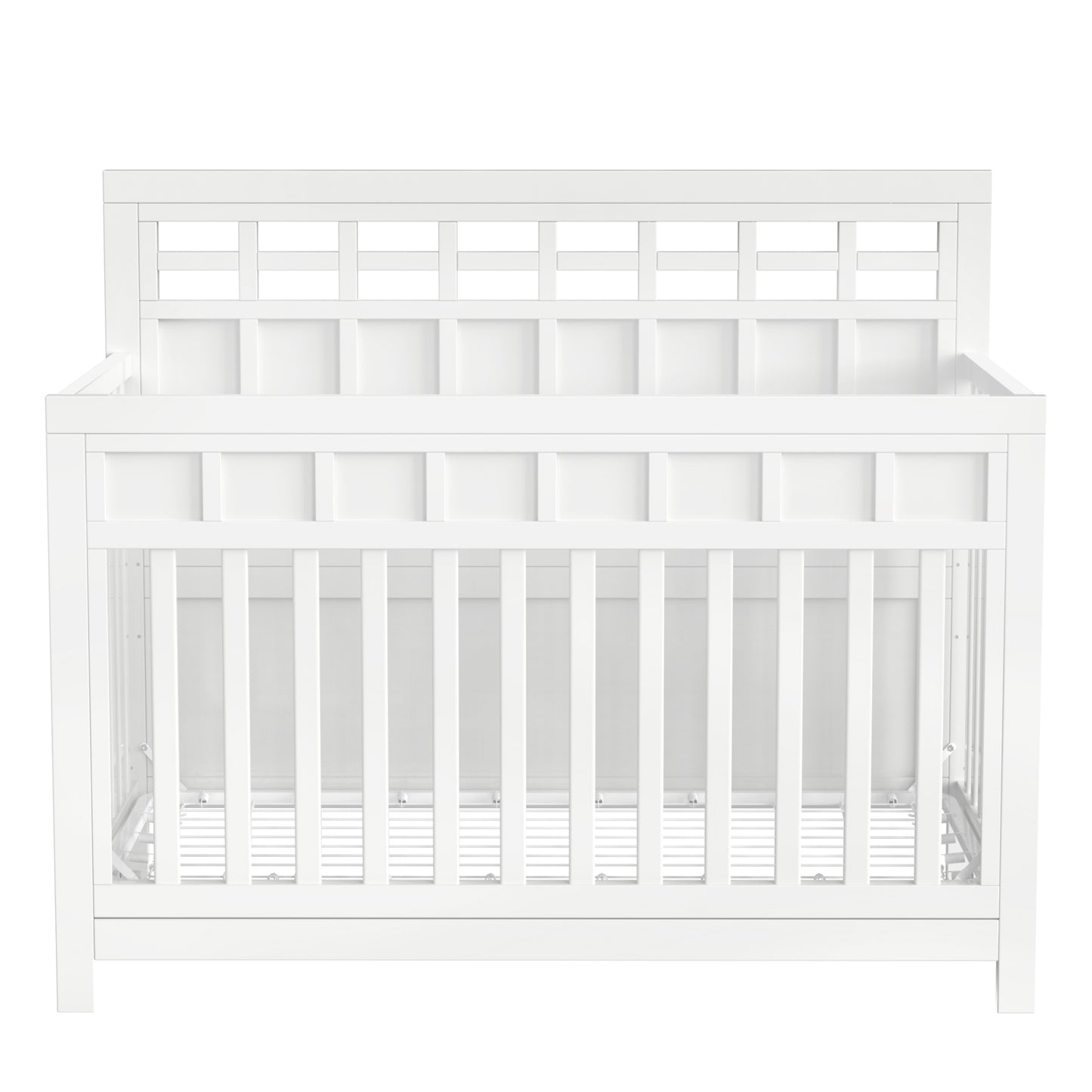 Baby Safe Crib Pine Solid Wood Non-Toxic  - White