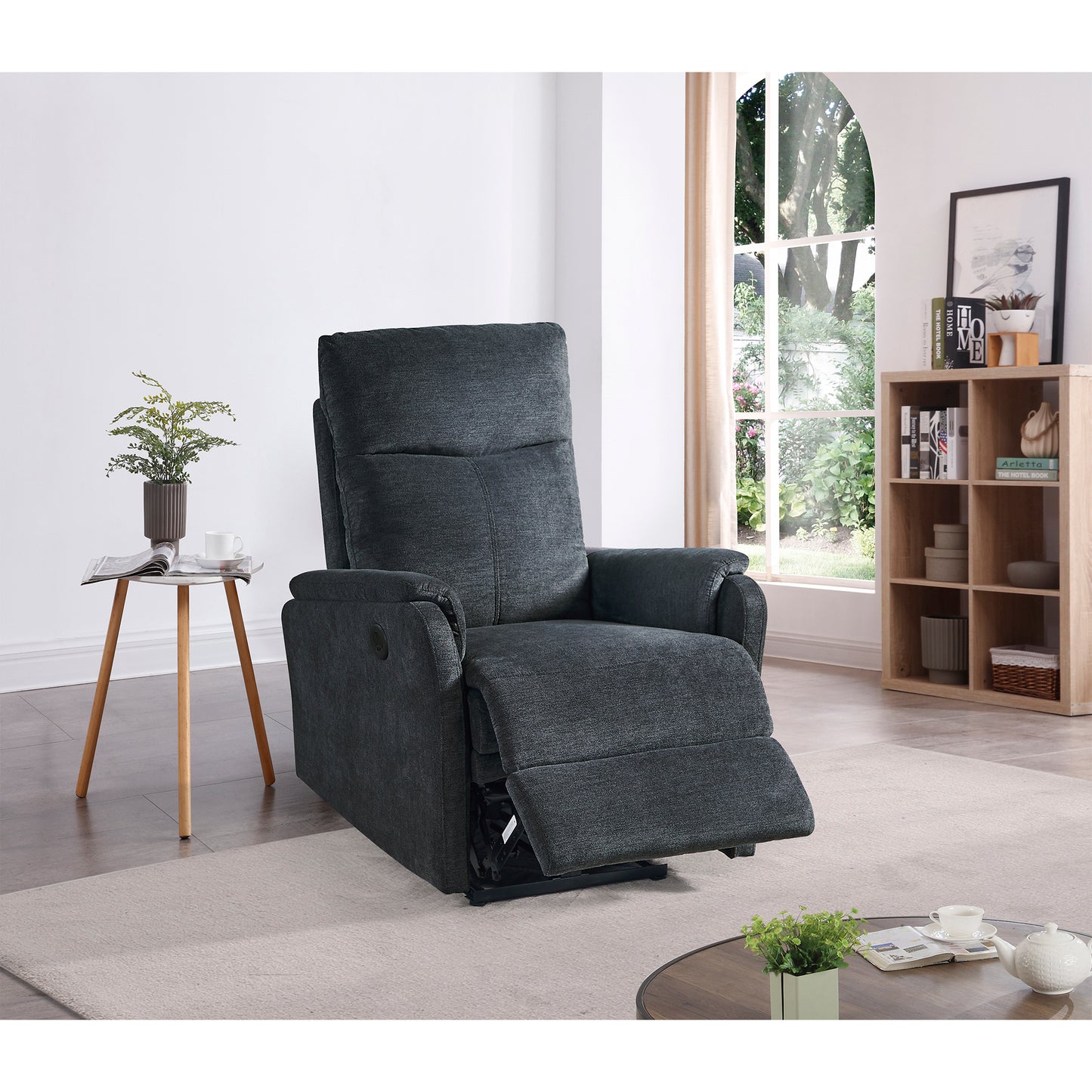 Brooks Power Recliner Chair with USB Charge port - Dark Gray