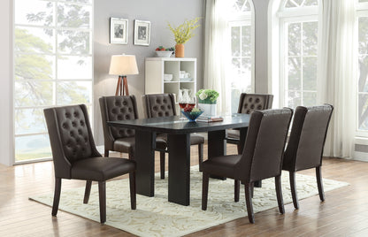 Elegant Espresso Tufted Dining Chairs