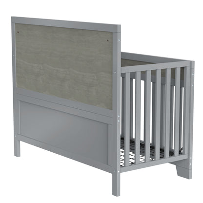 Solid Baby Crib Pine Non-Toxic  - Grey