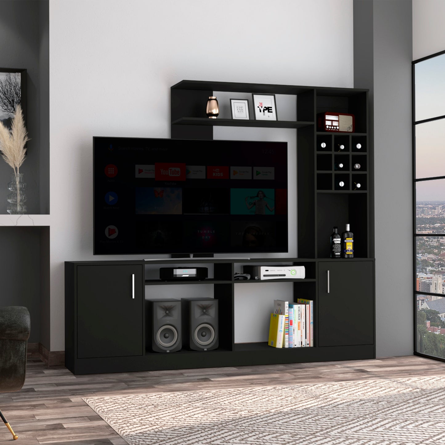 Latrou Entertainment Center - Black