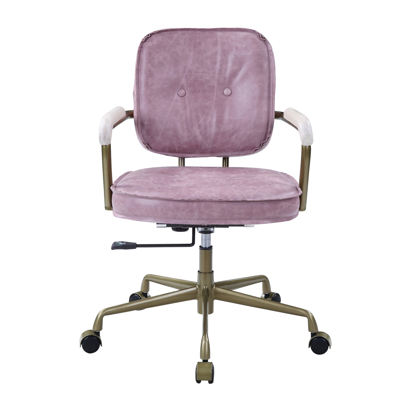 Pink Lux Leather Office Chair