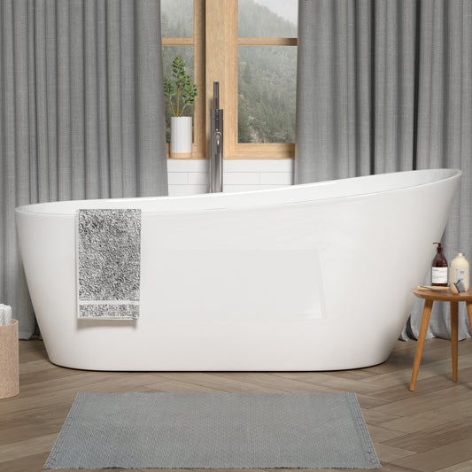 Topa 55" Acrylic Freestanding Soaking Bathtub  - White