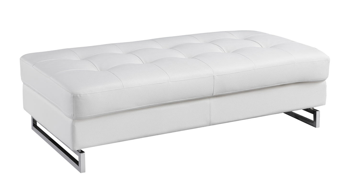 United Genuine Leather Ottoman - White