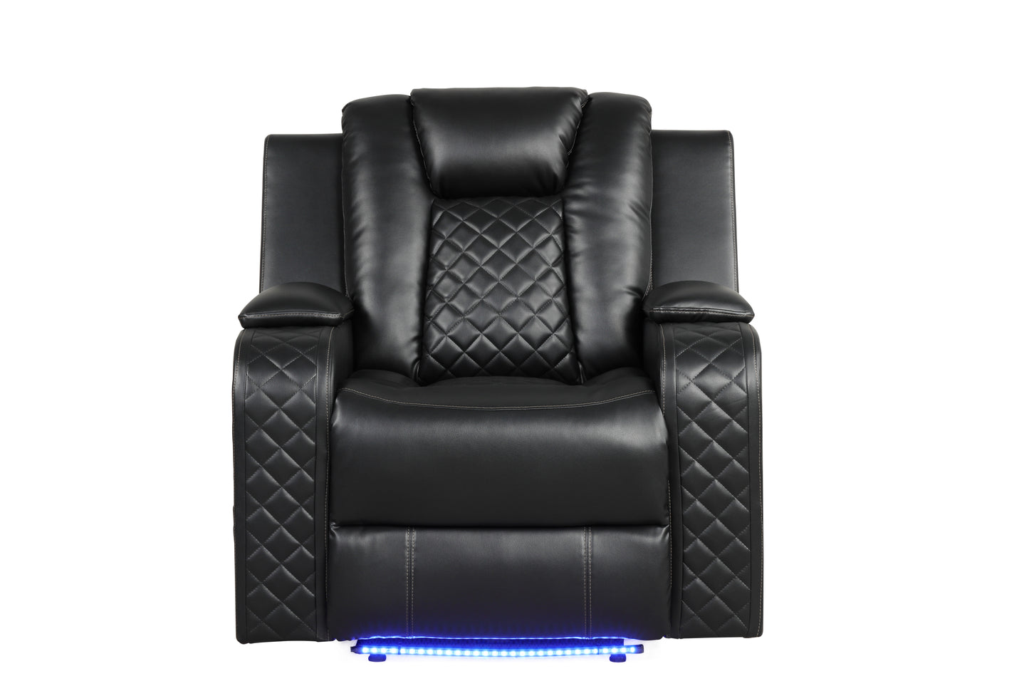 Benz Faux Leather Power Recliner Chair - Black