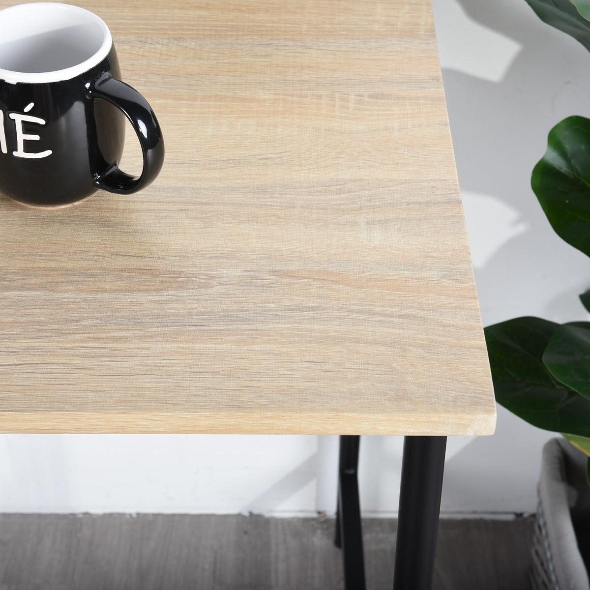 Eco Write Oak & Black Metal Frame Desk